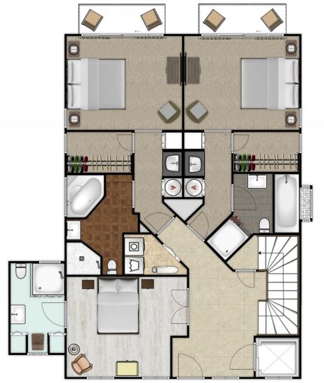 Sleeping Quarters on Lower Level