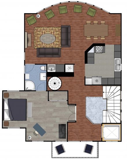Main Living Area on Upper Level